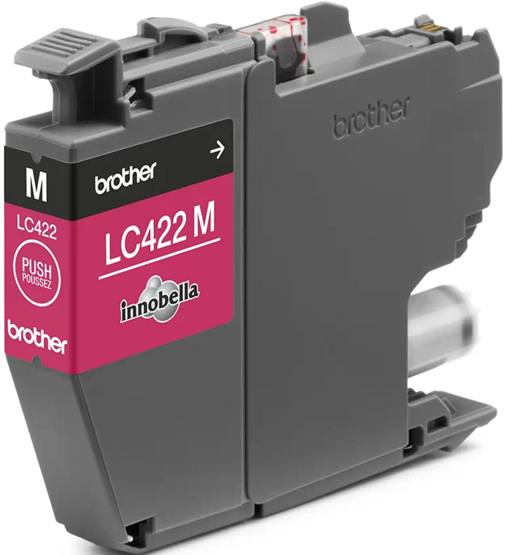 Szara_kartridż_Brother_LC422_M_z_różową_etykietą.