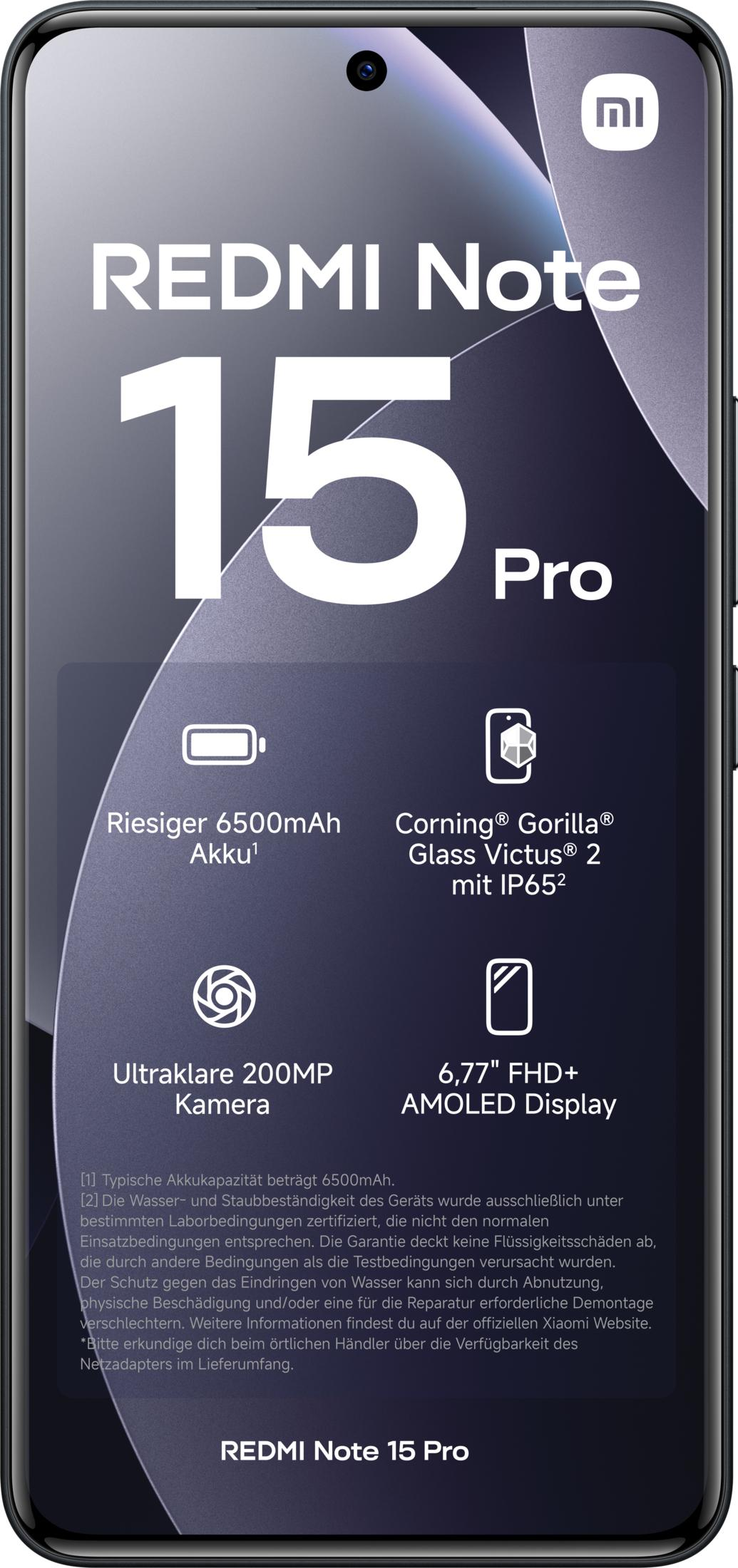 Redmi Note 15 Pro: bateria 6500mAh, aparat 200MP, wyświetlacz AMOLED 6.77".