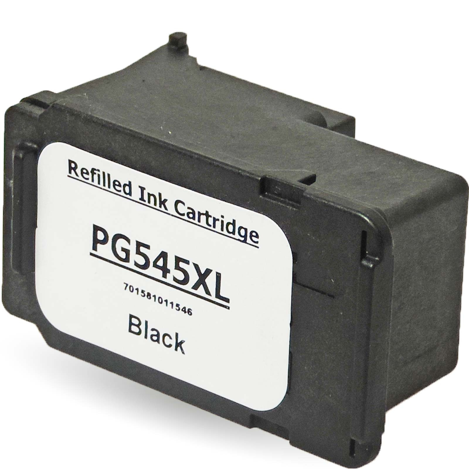 Schwarze Tintenpatrone PG545XL, wiederbefüllt, mit Nummer 701581011546.