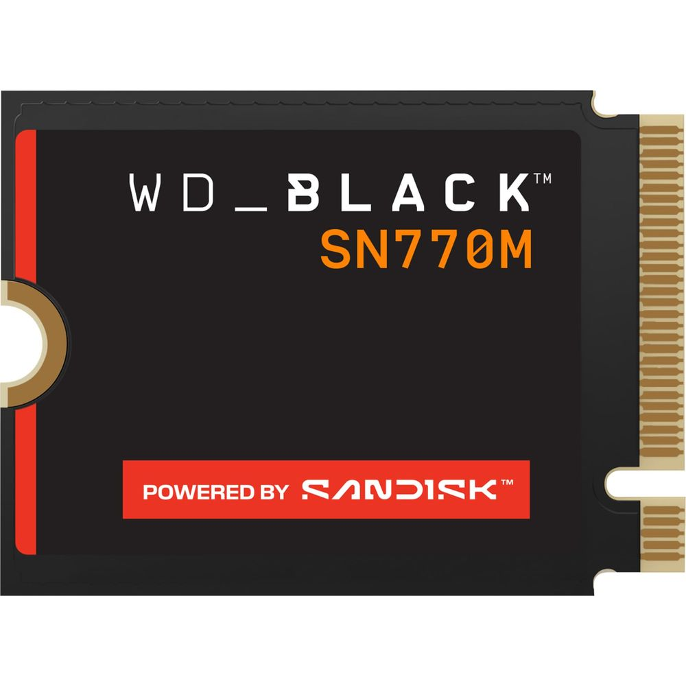 Dysk SSD WD_BLACK SN770M, zasilany przez Sandisk.
