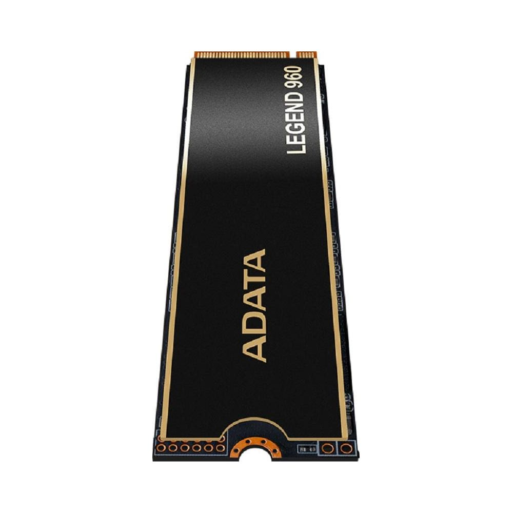 Czarny dysk SSD ze złotym napisem: ADATA i LEGEND 960