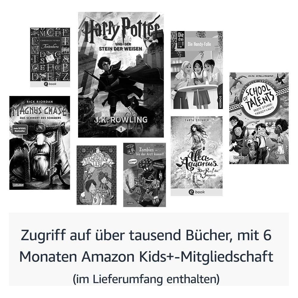 Collage von Buchcovern: Harry Potter, Magnus Chase, Die drei, Alea Aquarius, School of Talents.