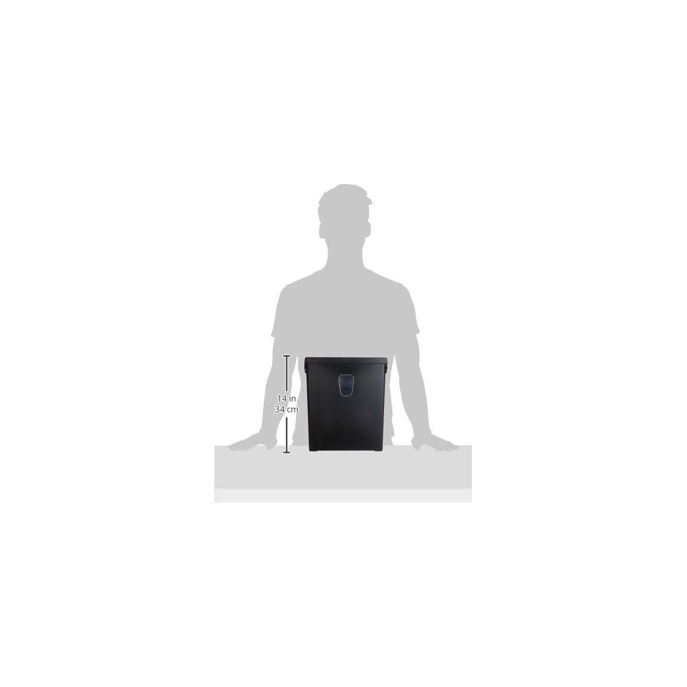Un classeur noir tenu par la silhouette d'un homme. Dimensions : 34 cm.