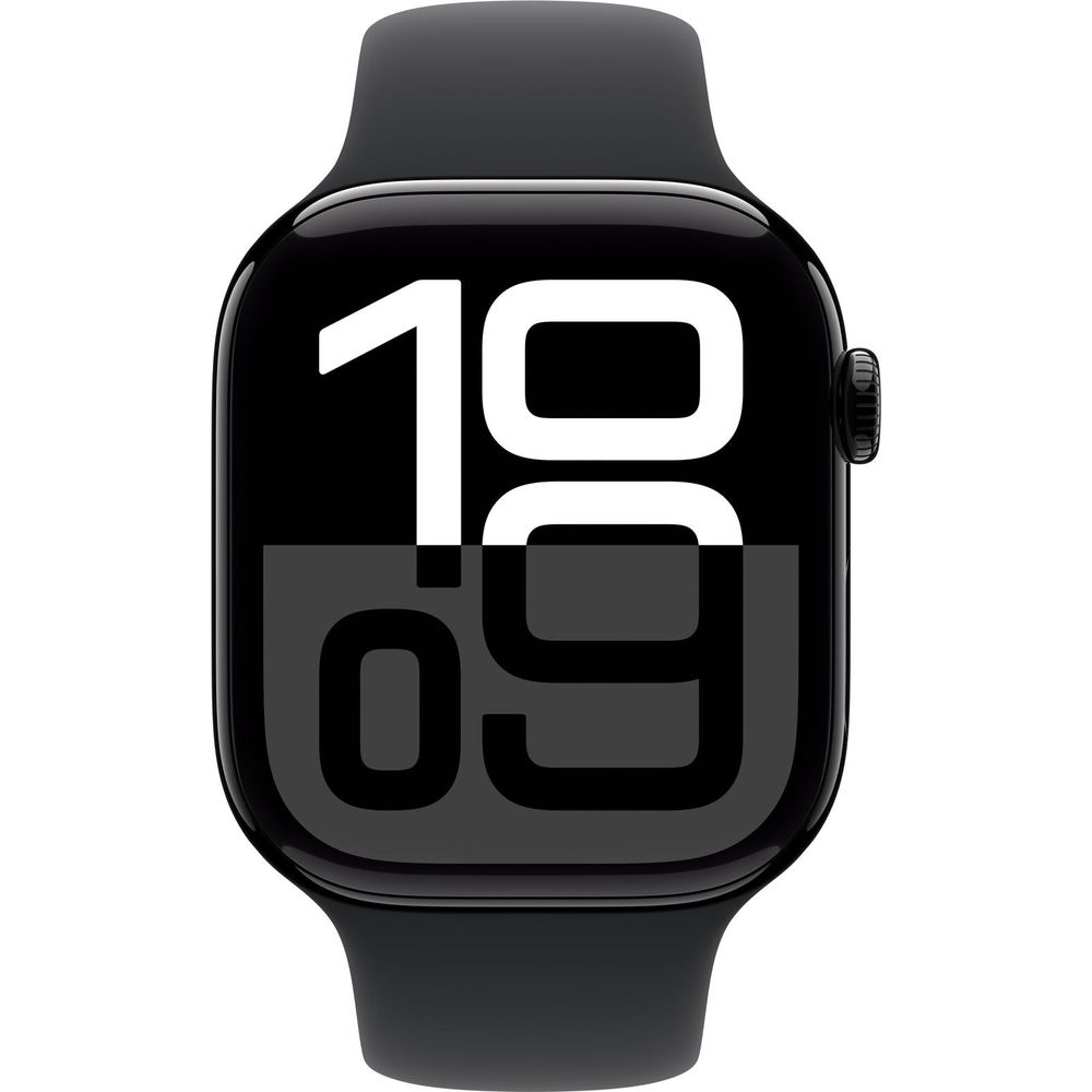 Uno smartwatch nero con ampio display digitale che mostra le 10:09.