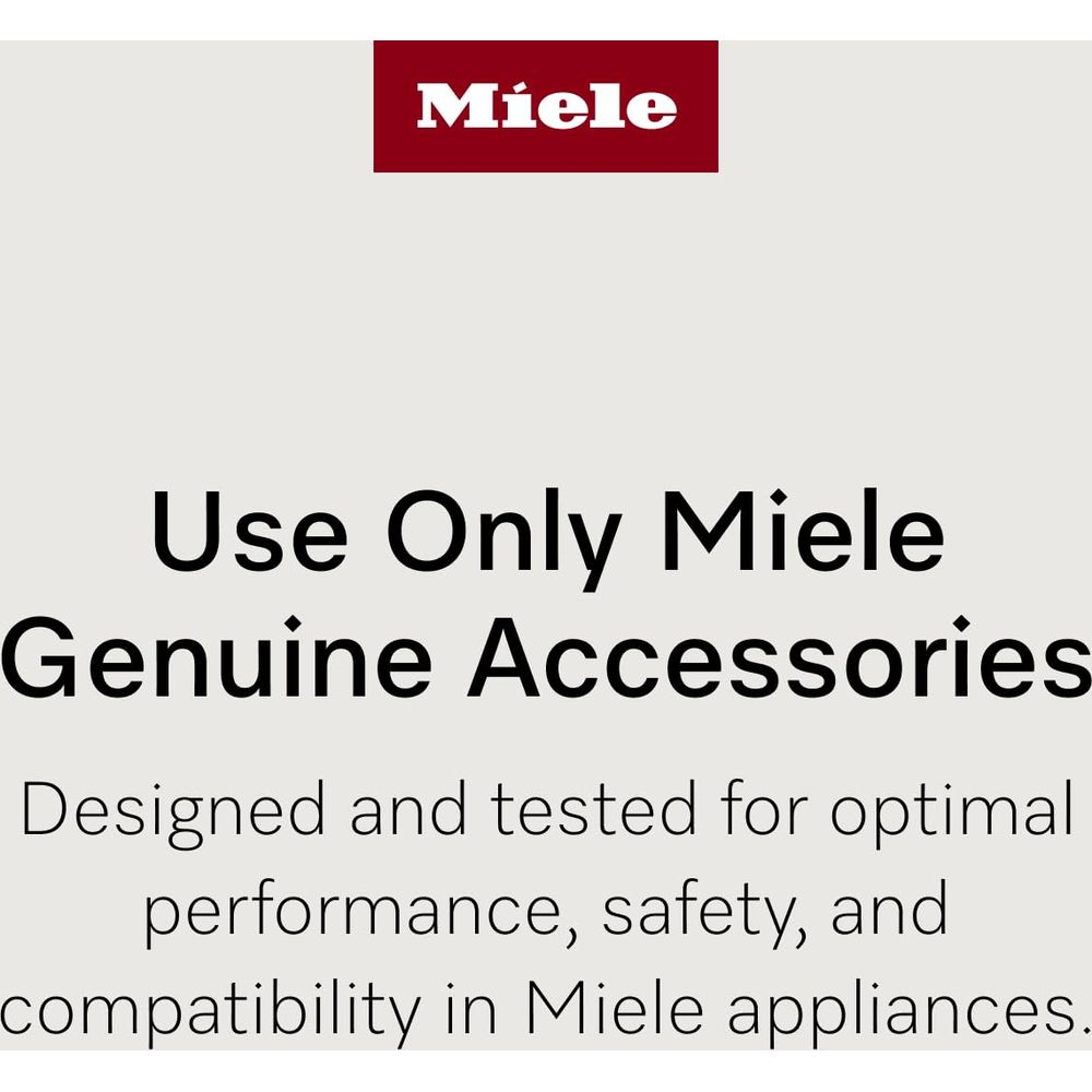 Logo i tekst Miele: Używaj tylko oryginalnych akcesoriów Miele.