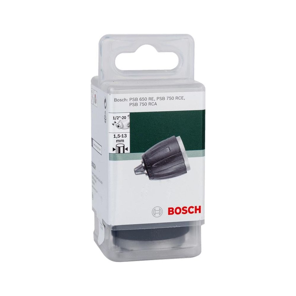 Mandrino Bosch 1,5-13 mm in blister con etichetta.