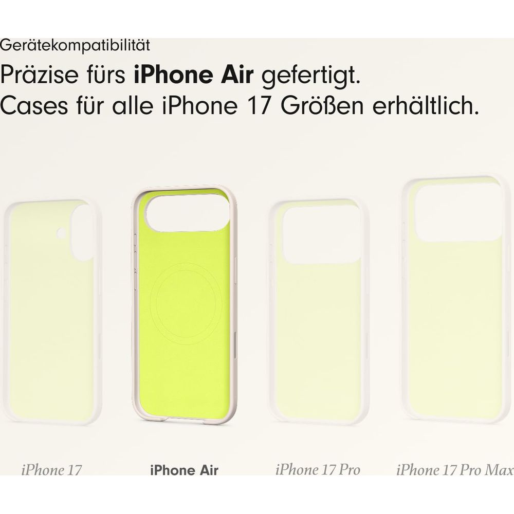 Cztery etui na iPhone w różnych rozmiarach, niektóre z kółkiem MagSafe.