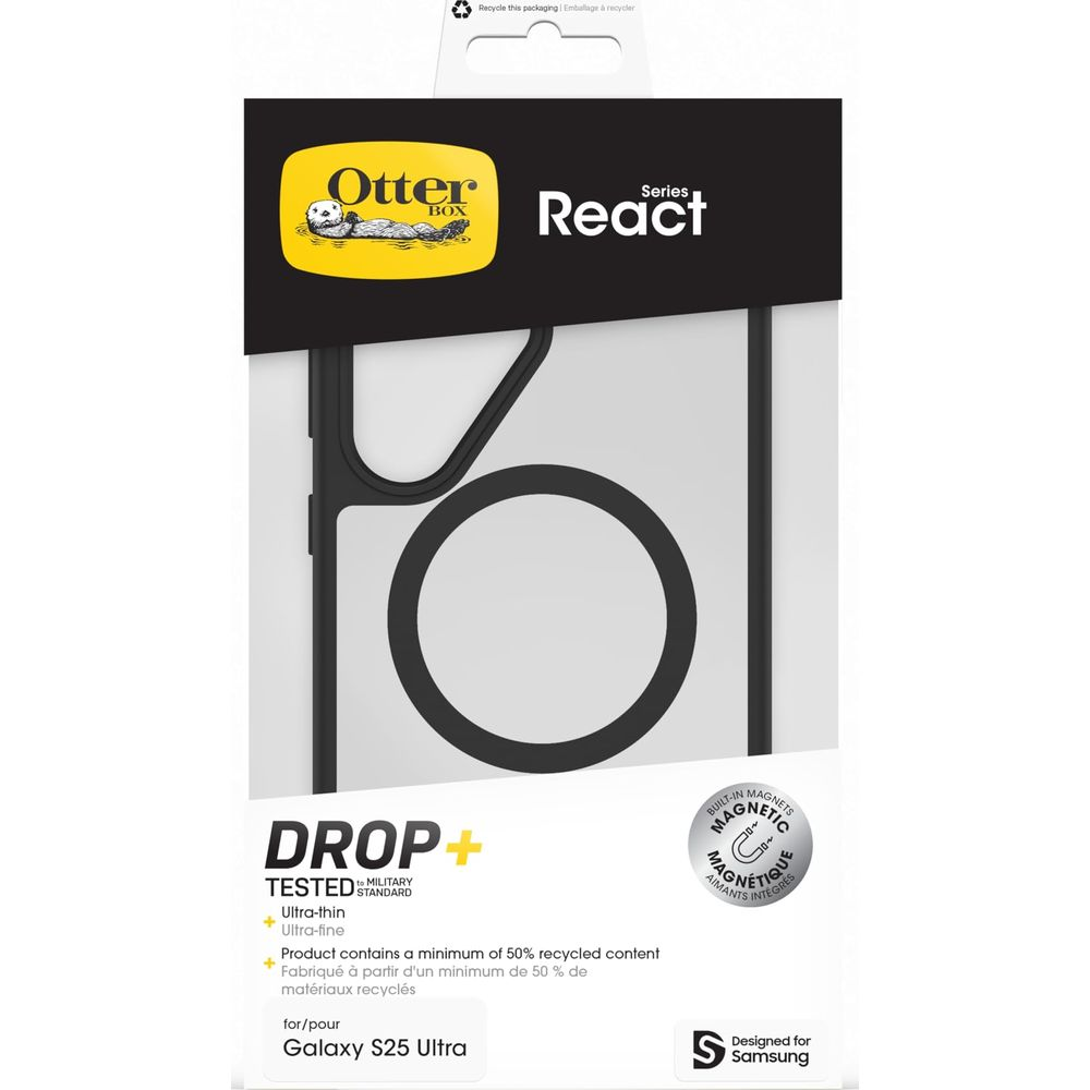 OtterBox React Hülle für Galaxy S25 Ultra mit Magneten.