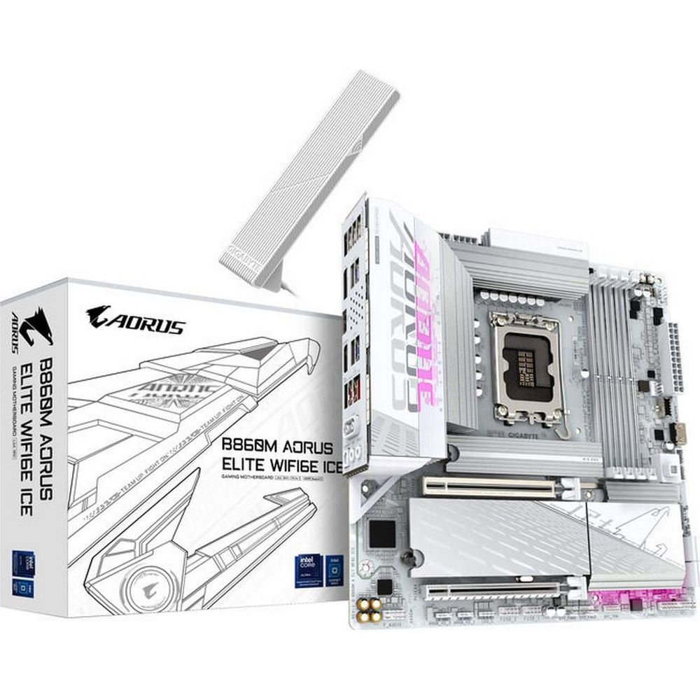 Biała płyta główna z radiatorami i obok pudełko.