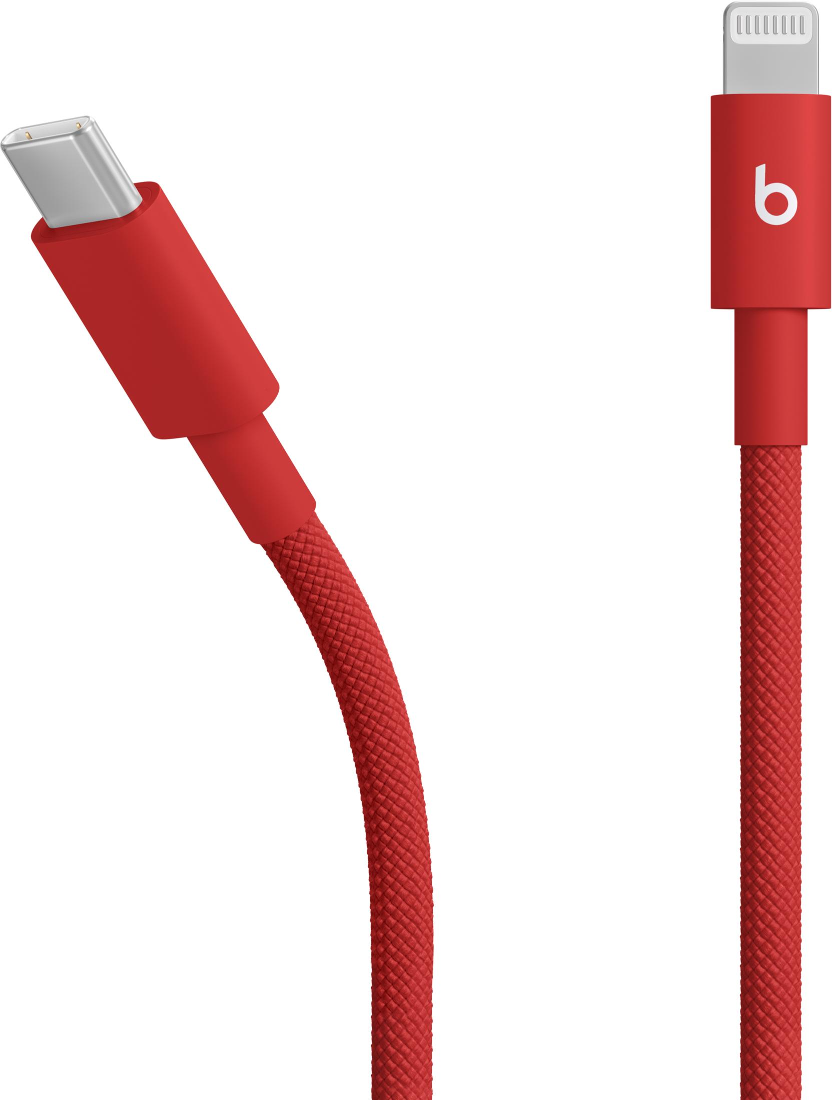 Rode oplaadkabel met USB-C en Lightning connector.