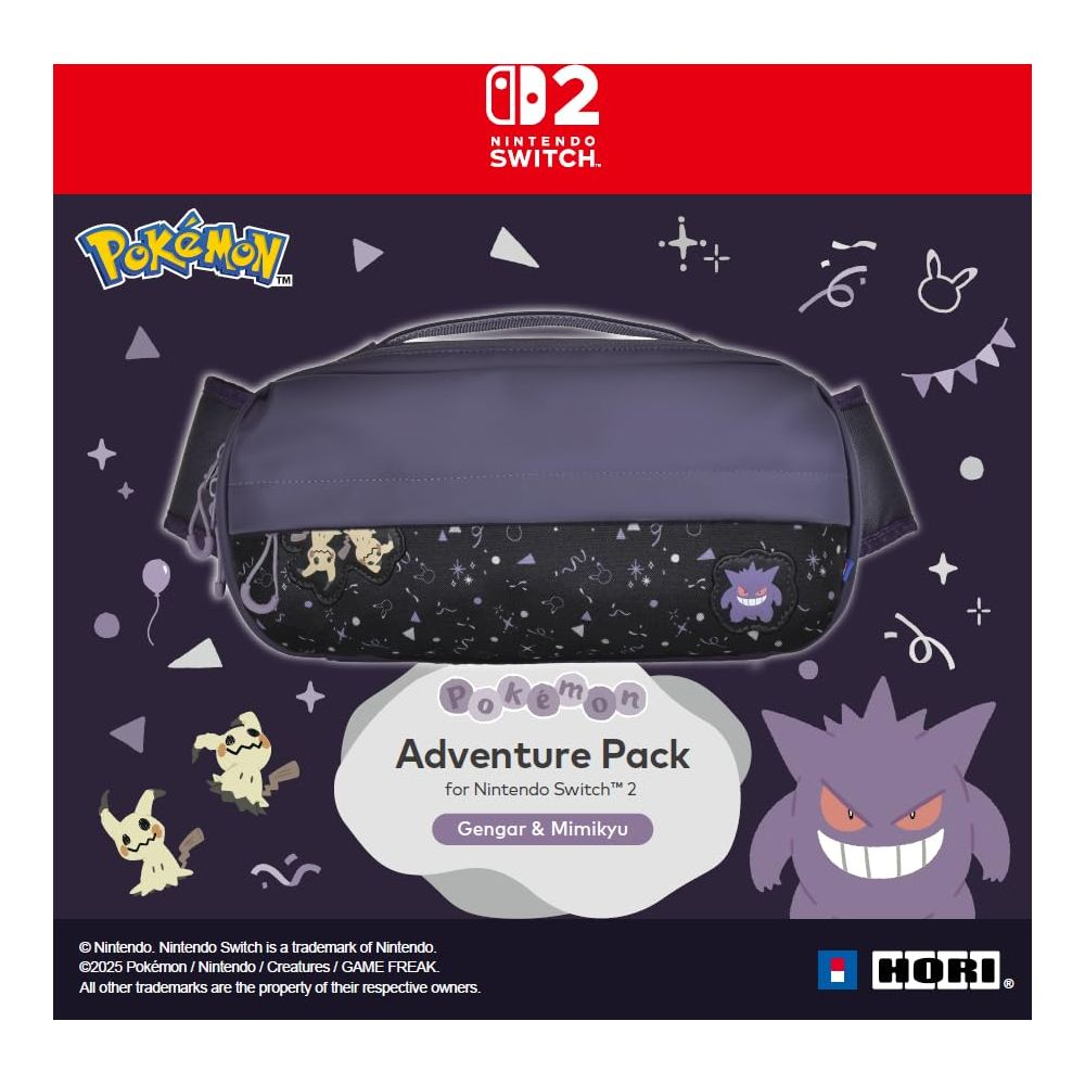 Nintendo Switch z torbą Pokémon Gengar & Mimikyu.