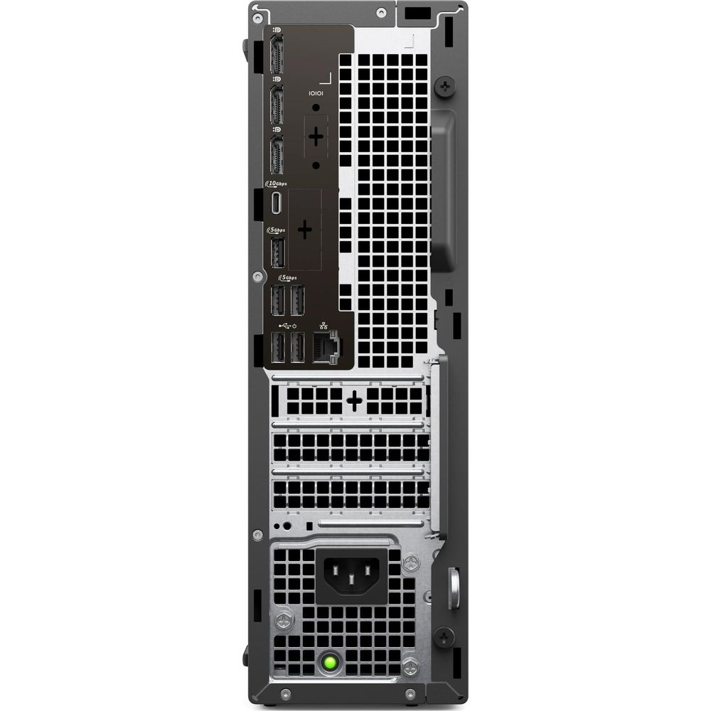 Tył komputera z portami USB, HDMI, Ethernet i zasilania.