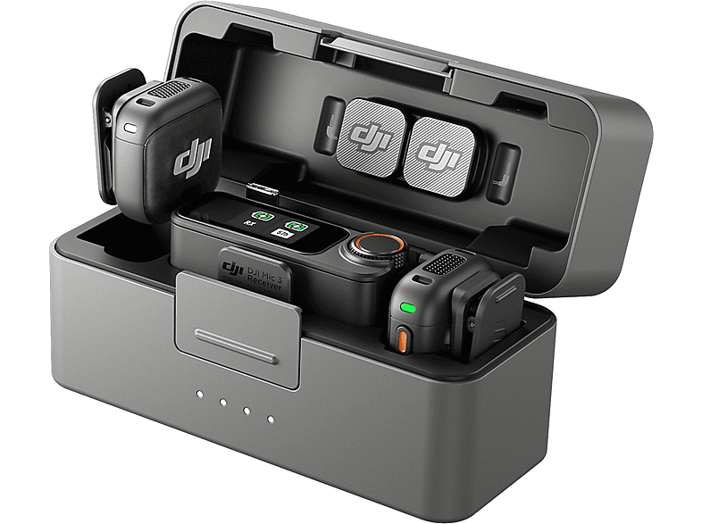 0015　DJI mic 3 DJI Mic 3 (2 TX + 1 RX + Charging Case) Microfoon | MediaMarkt