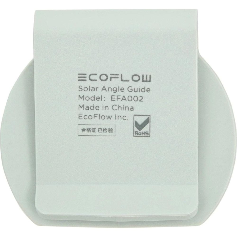 Biały przewodnik kąta słonecznego EcoFlow Model EFA002, Made in China.
