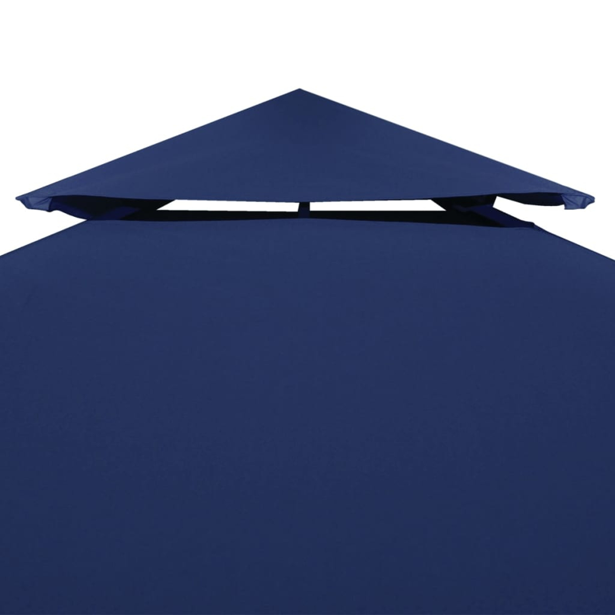 Tendalino blu scuro con tetto a doppio livello su sfondo bianco.