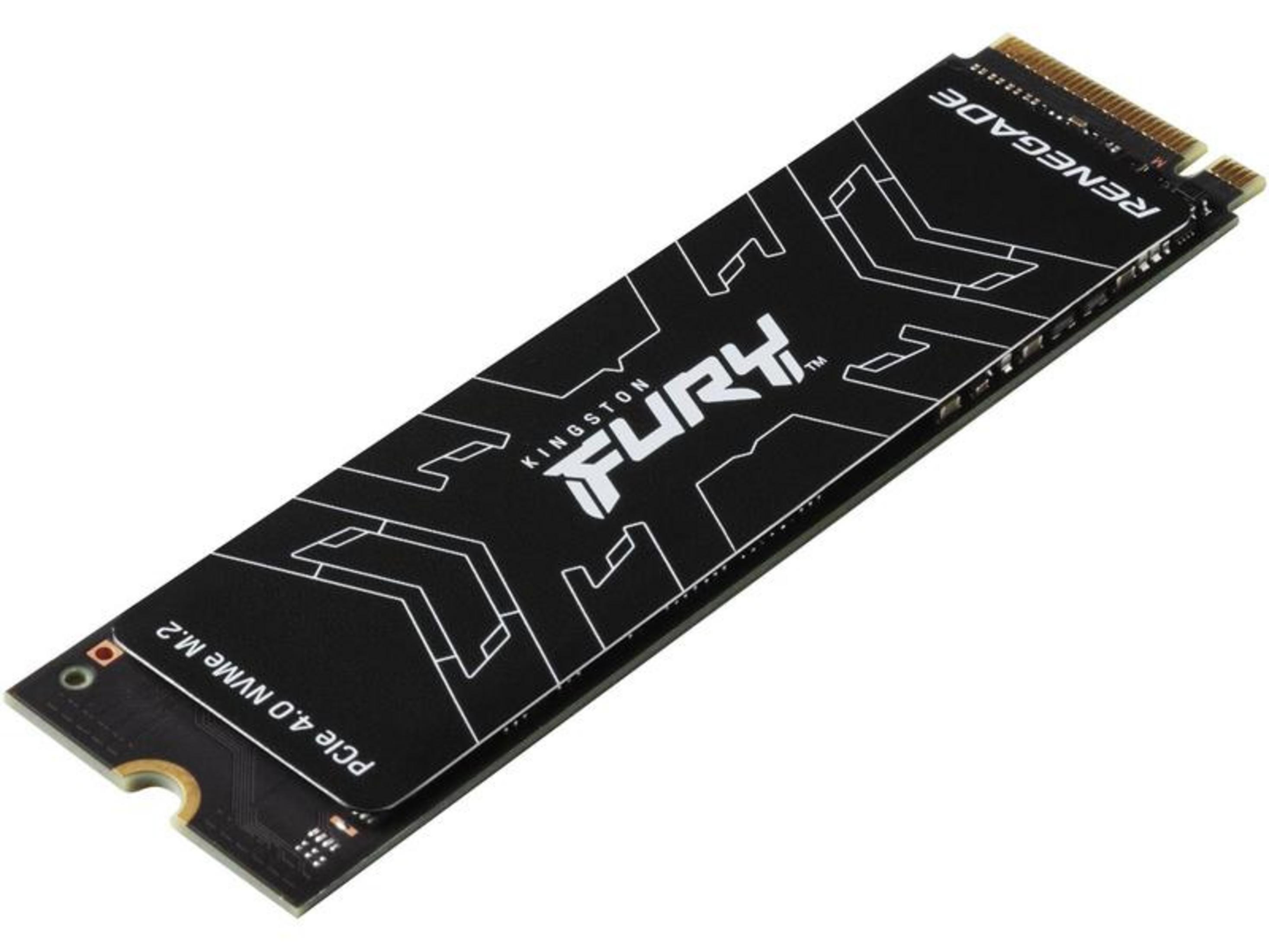 Czarny dysk SSD M.2 NVMe z białym logo "FURY RENEGADE" i wzorami obwodów.
