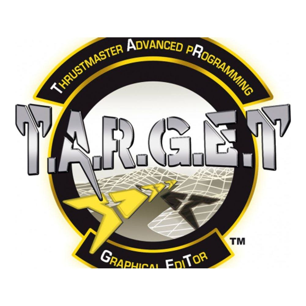 Logo z napisem T.A.R.G.E.T., strzałkami i tekstem.