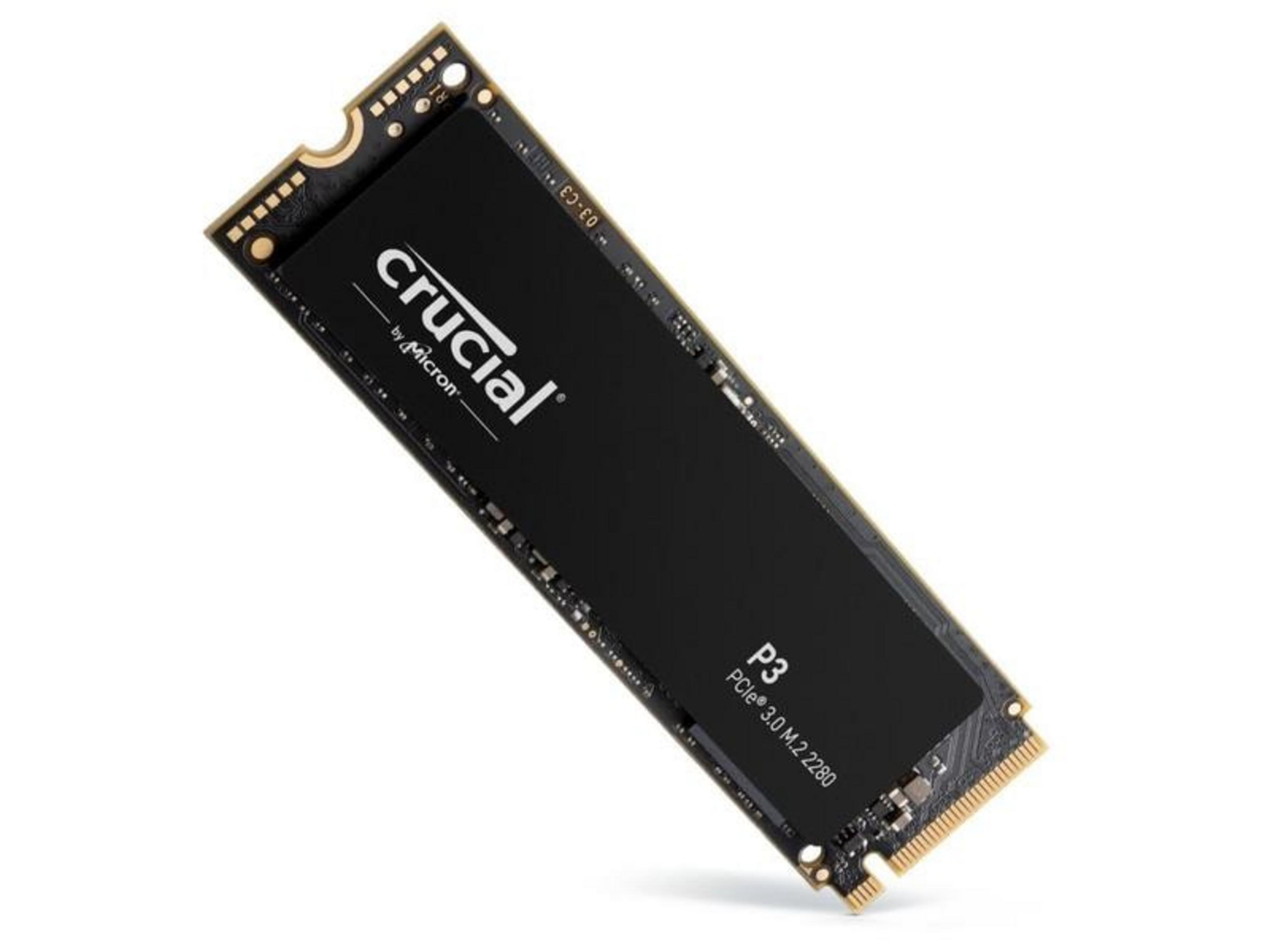 Czarny dysk SSD Crucial P3 M.2 2280 z PCIe 3.0.