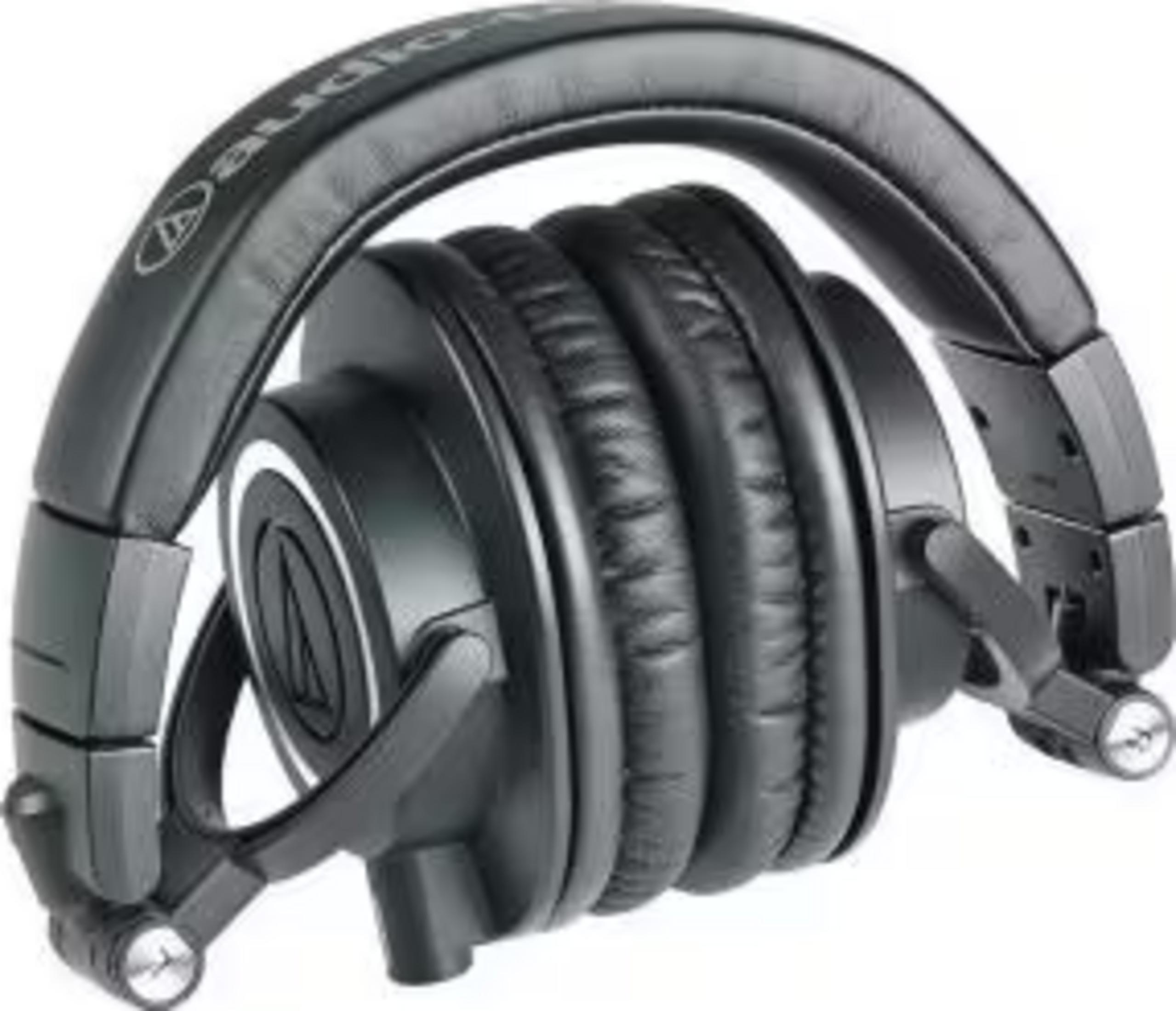 Zwarte over-ear koptelefoon met gevoerde hoofdband en oorkappen.