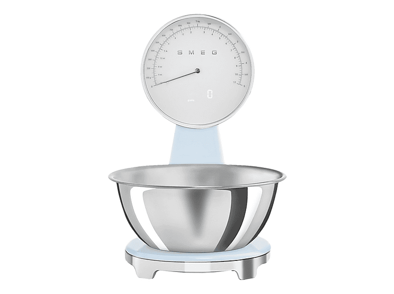 SMEG KSF01PBWW Pastel Mutfak Terazisi Mavi Gümüş