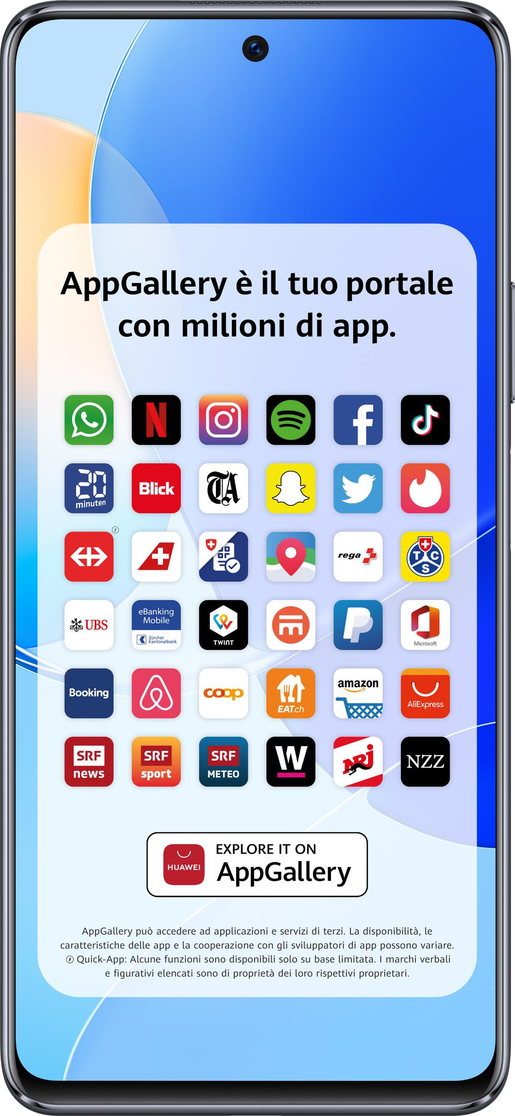 Smartphone-Display zeigt App-Icons wie WhatsApp, Netflix, Instagram, Spotify, Facebook, TikTok.