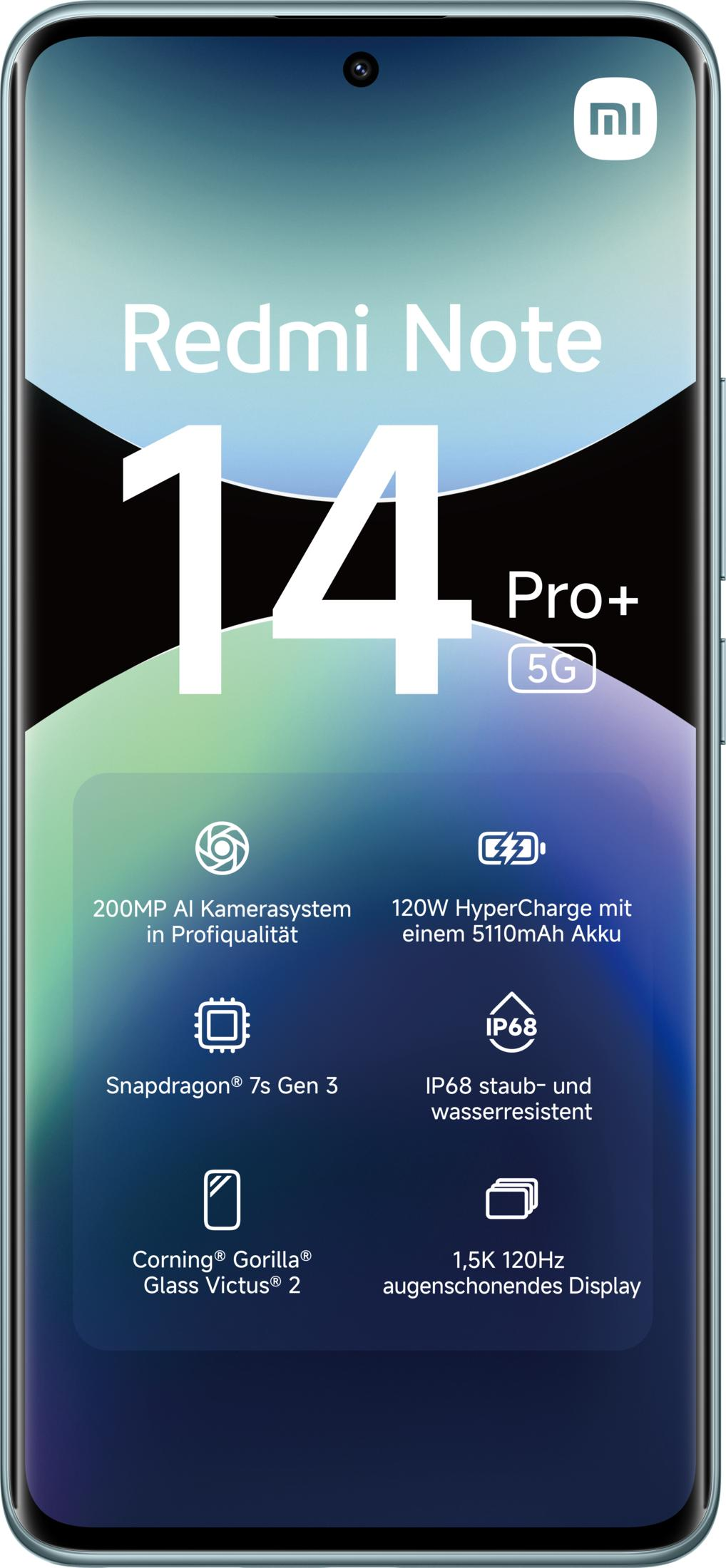 Redmi Note 14 Pro+ 5G avec appareil photo 200MP, charge 120W, Snapdragon 7s Gen 3, IP68.