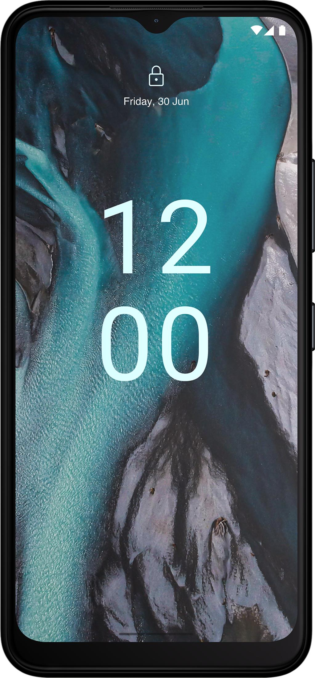 Ein Smartphone zeigt den Sperrbildschirm mit einer Zeit von 12:00 Uhr und dem Datum Freitag, 30. Juni.