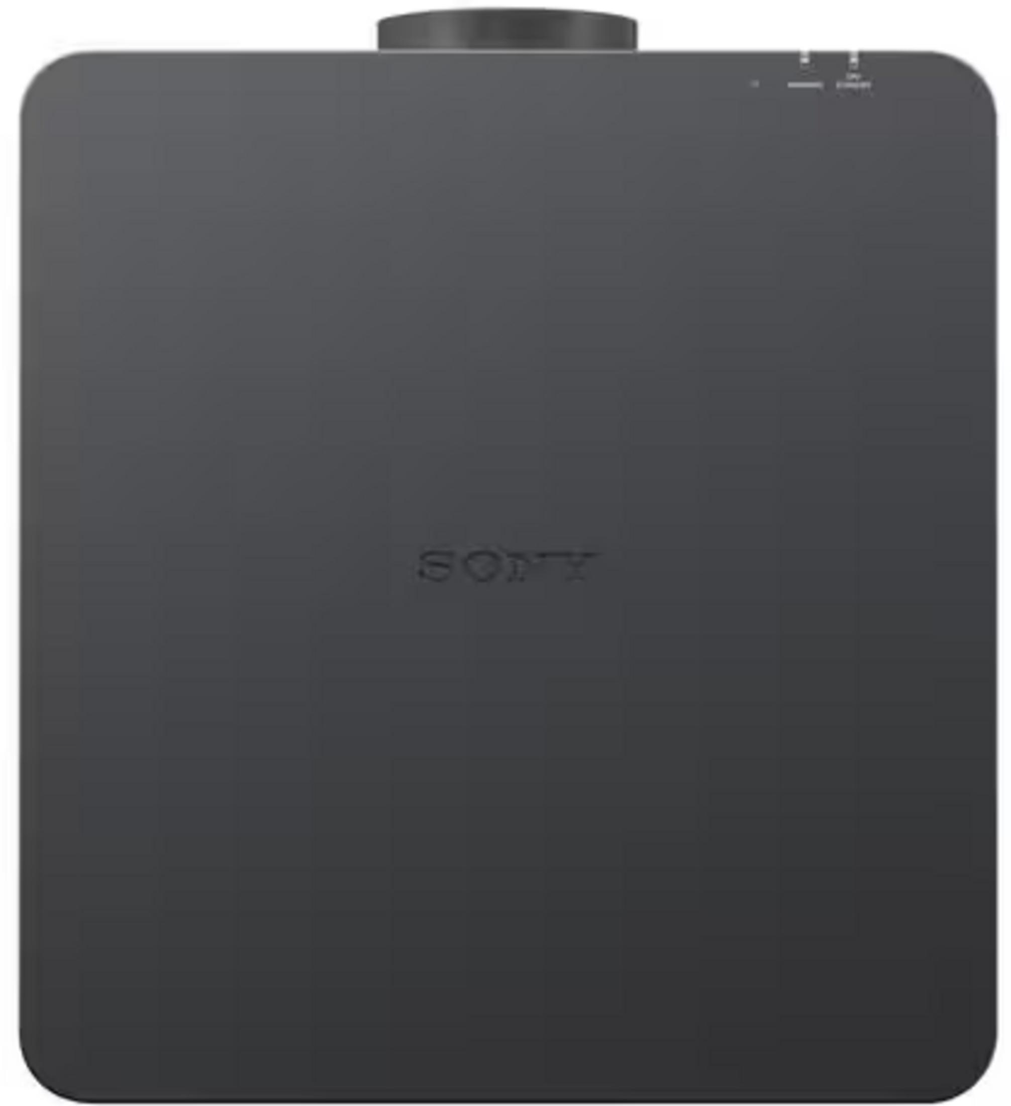 Projecteur Sony noir, vue de dessus avec boutons et logo.