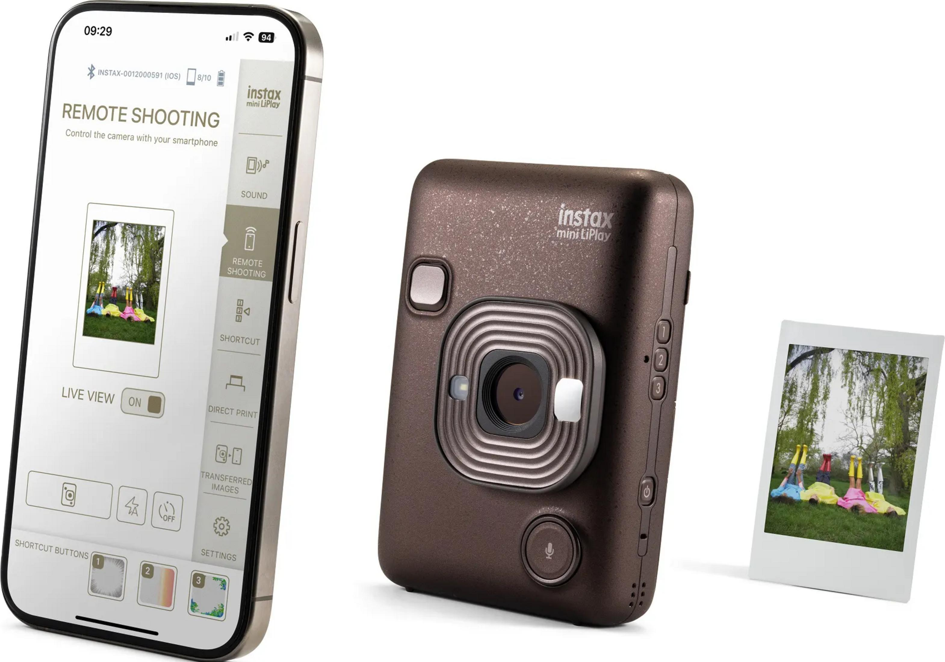 FUJIFILM Instax mini LiPlay Instantcamera's Brons | MediaMarkt