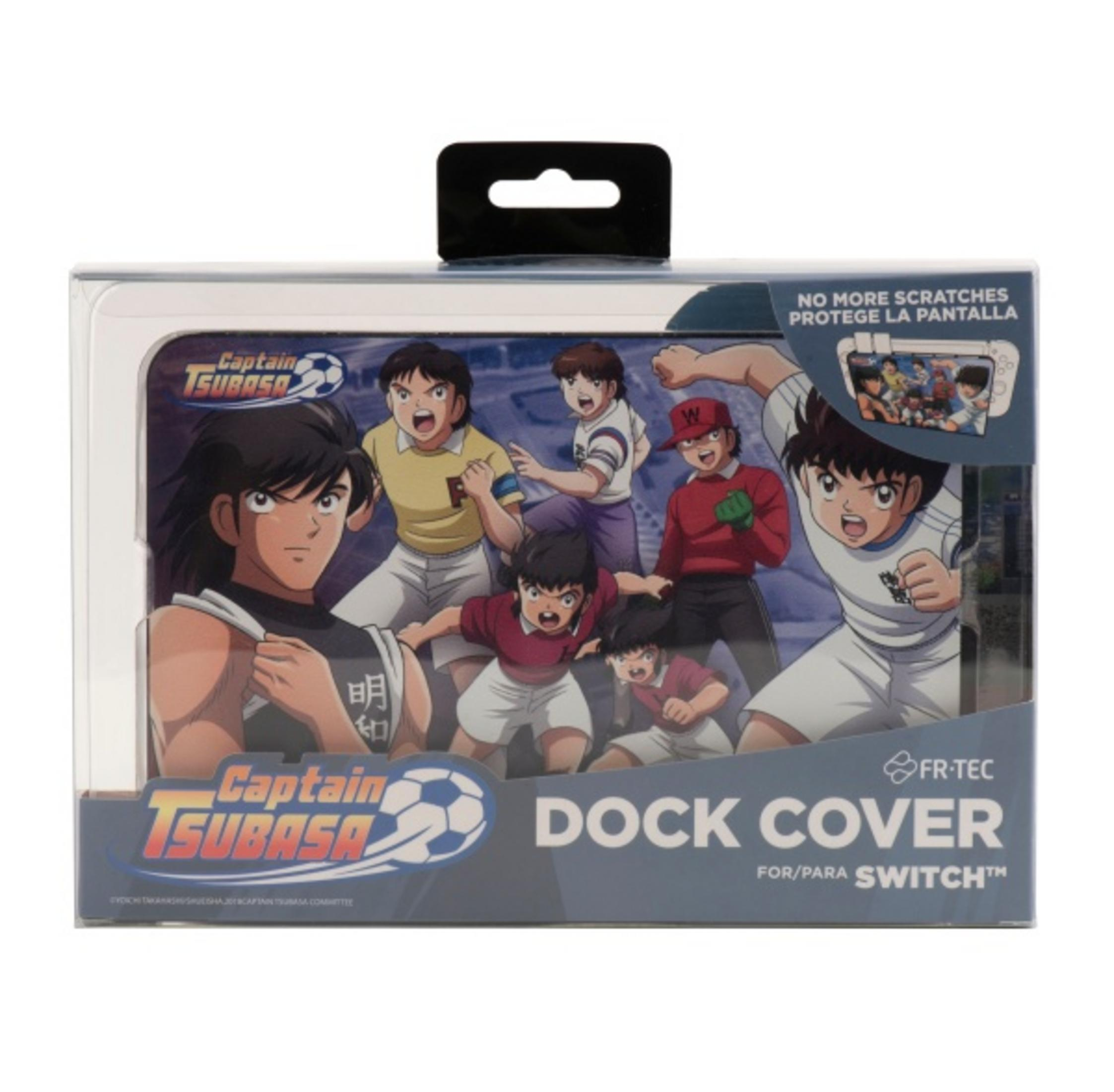 Funda para dock Switch Capitán Tsubasa con personajes de anime al frente.