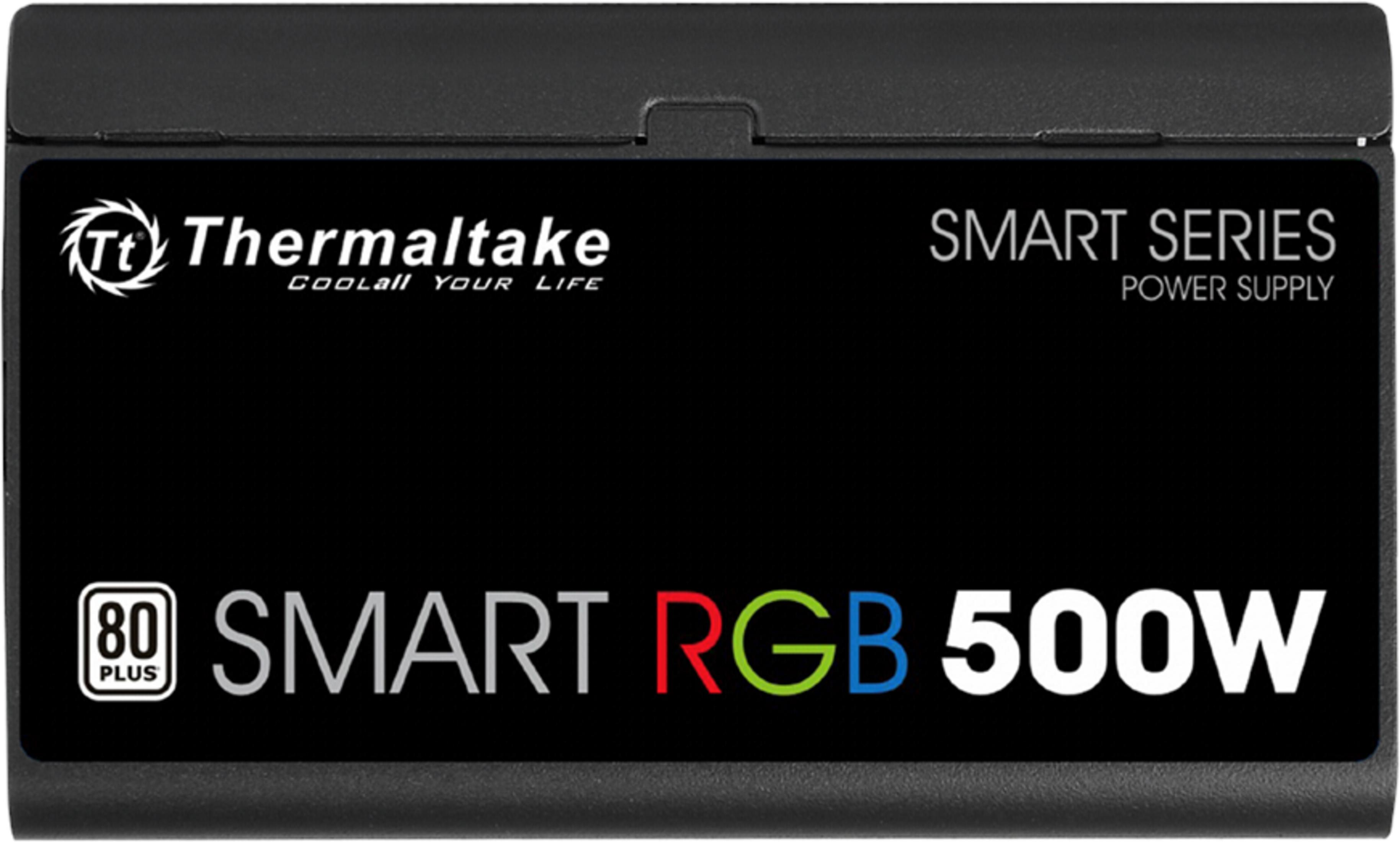 Thermaltake SMART SERIE 500W Netzteil mit 80 PLUS Siegel.
