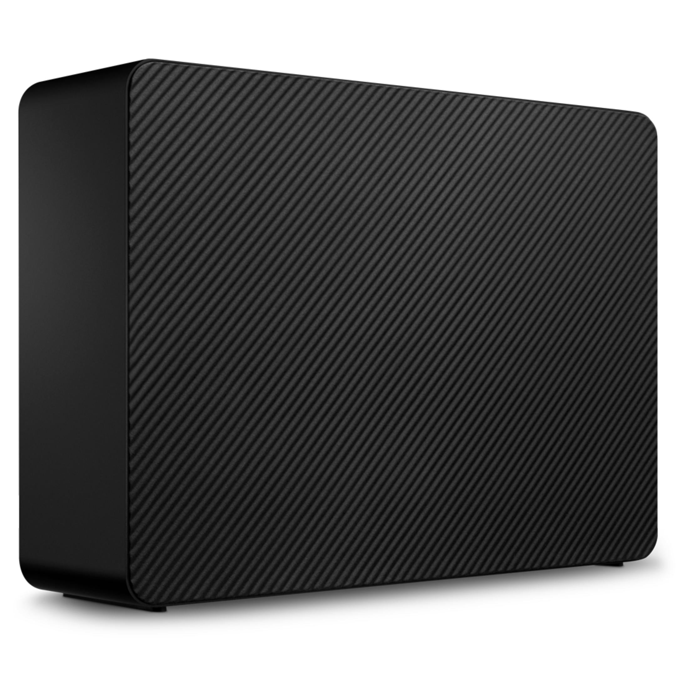 Disque externe noir avec motif fibre de carbone sur la face avant.