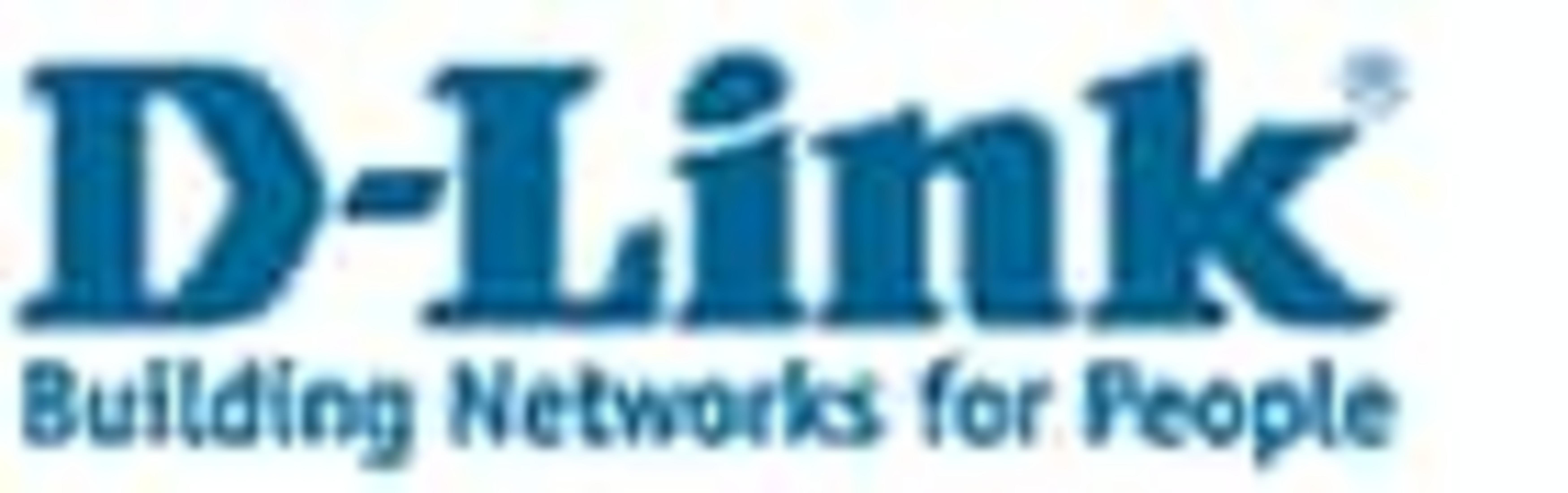 Logo D-Link : Texte bleu D-Link et slogan Construire des réseaux pour les gens.