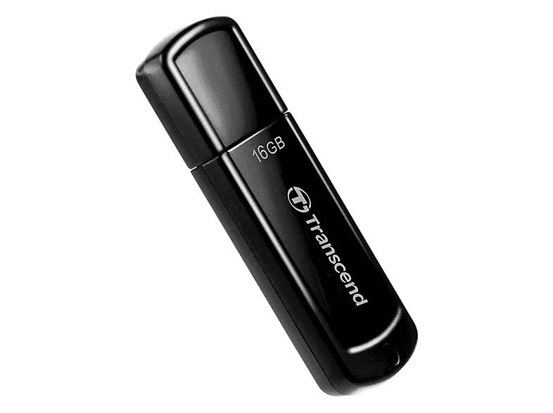 TRANSCEND JETFLASH 350 16GB USB2 BLACK USB-Stick (Pure Black, 16 GB ...