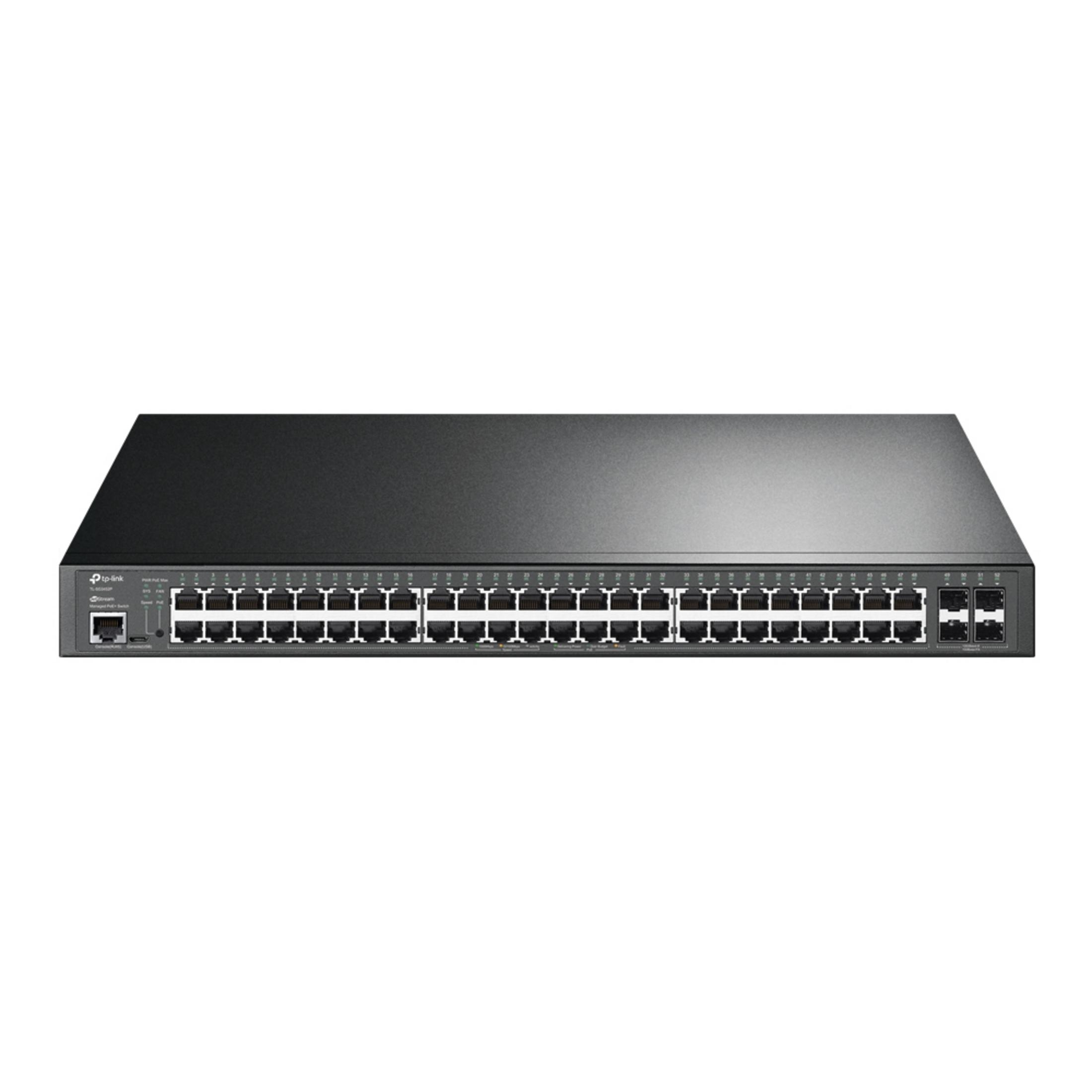 TP-LINK TL-SG3452P PoE Jetstream Gigabit L2 Yönetilebilir 48 Switch Siyah