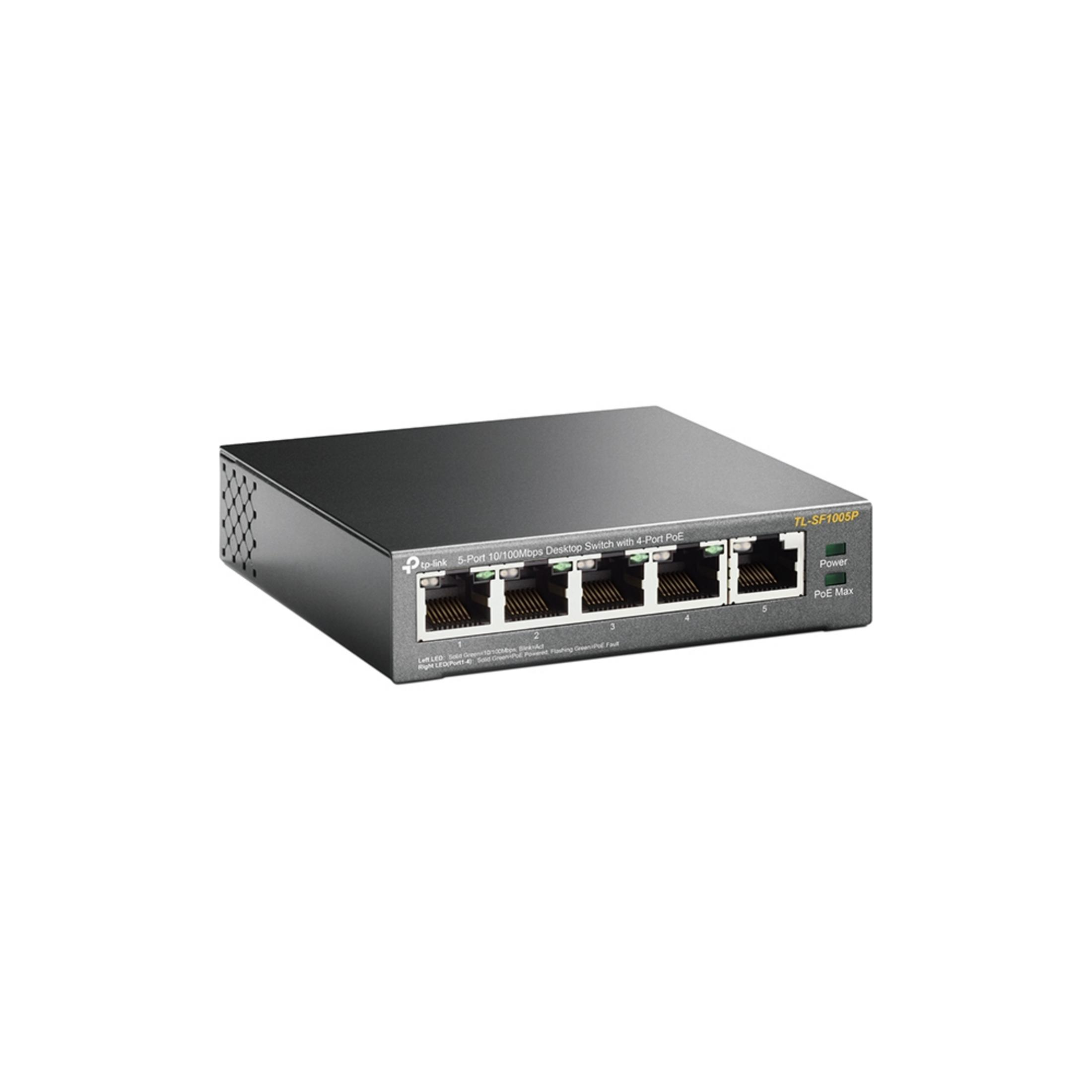 TP-Link 5-poorts 10/100Mbps desktop switch met 4 PoE-poorten.