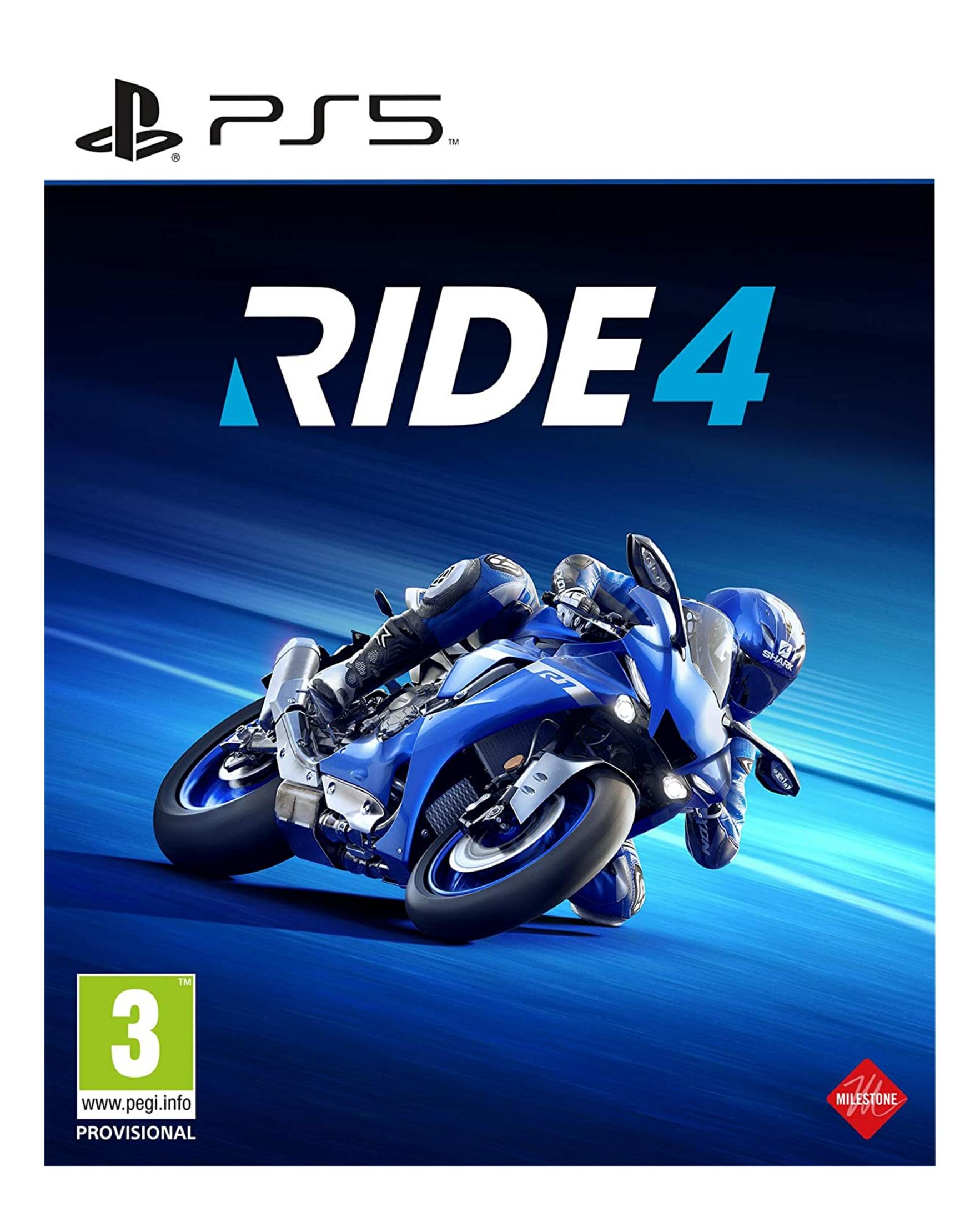 Un pilota di moto blu su una Yamaha blu si inclina in curva su una pista blu.