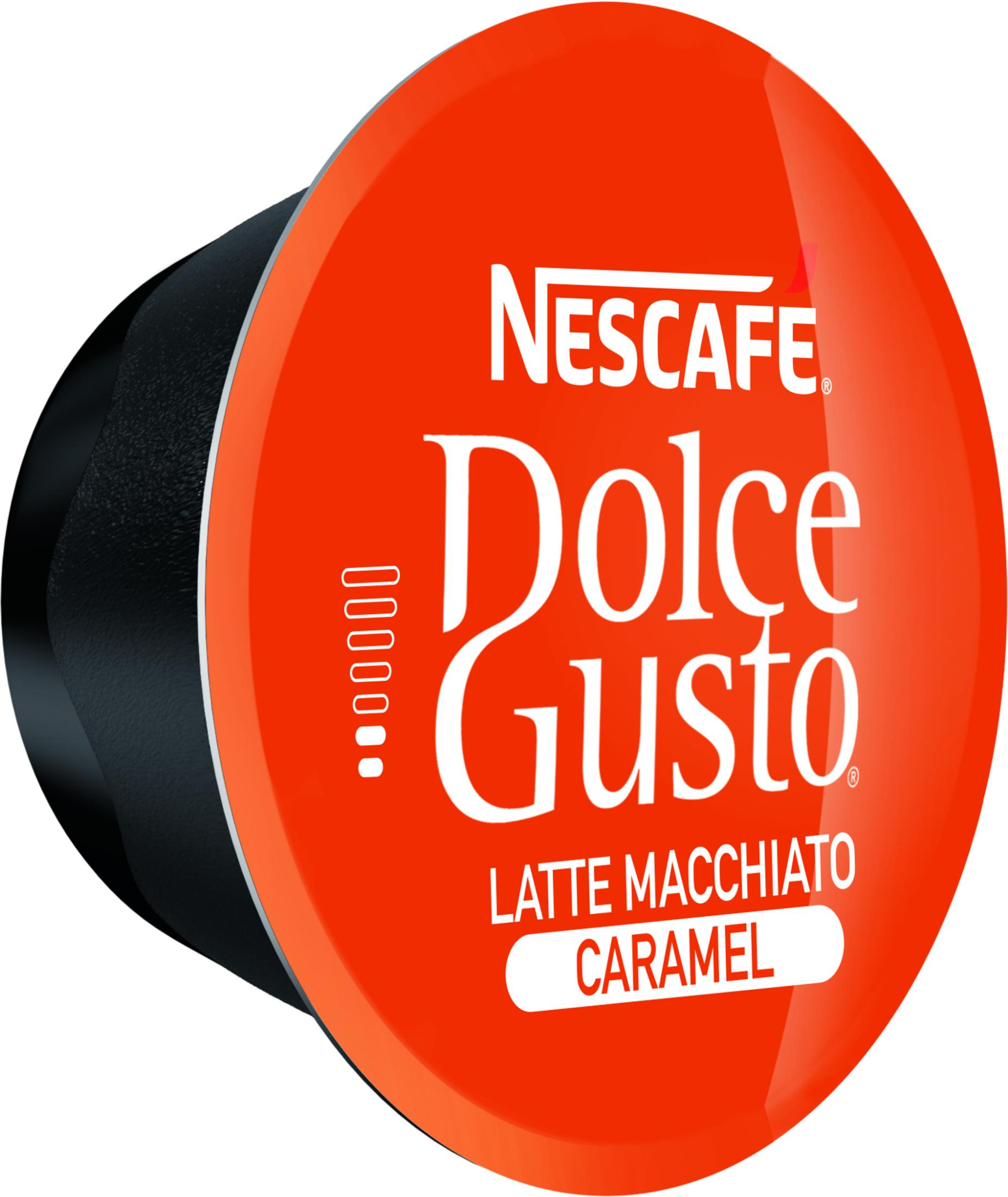 Capsula Nespresso arancione per Latte Macchiato Caramel.