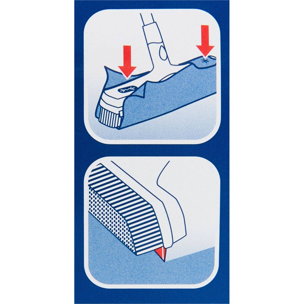 Illustrazione mostra pressione su panno blu con frecce.