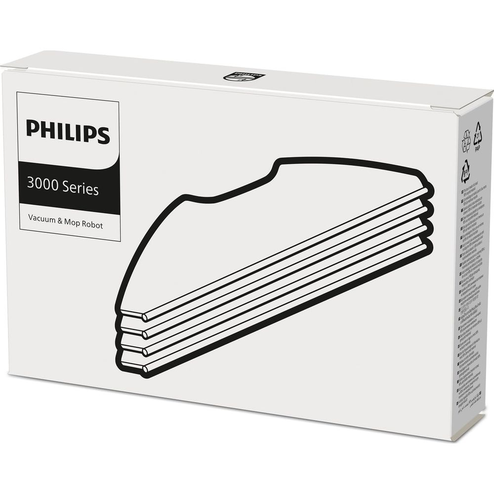 Opakowanie Philips 3000 Series Odkurzacz & Robot Mopujący z rysunkiem.