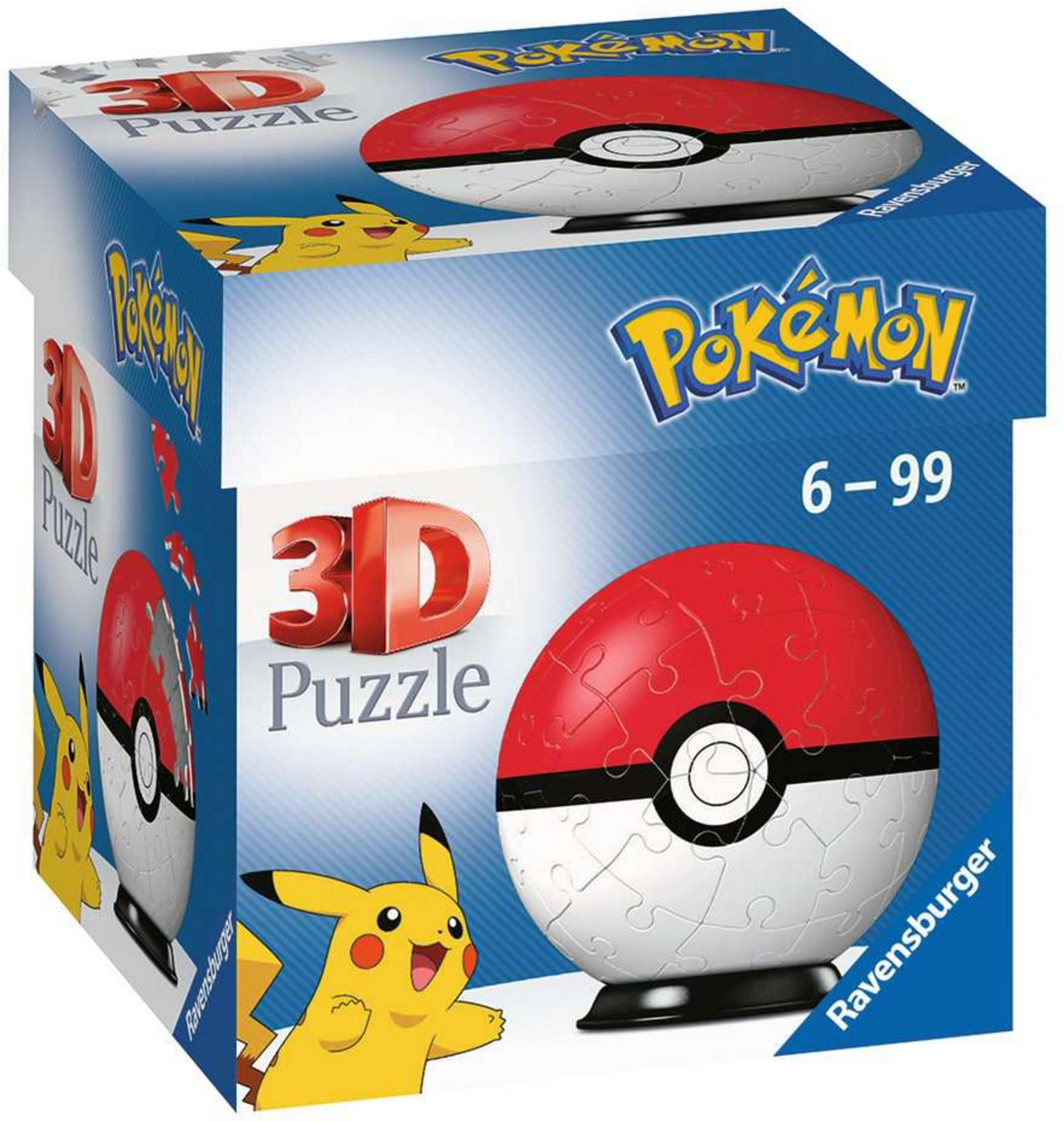 Pudełko z puzzlami 3D Pokemon z Pikachu i puzzlami pokebola.