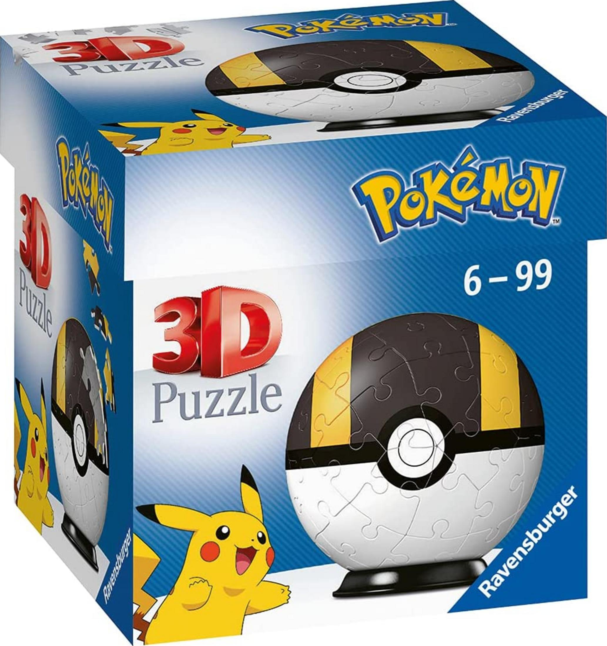 Pokemon 3D Puzzle Box mit Pikachu und Pokeball Motiv.