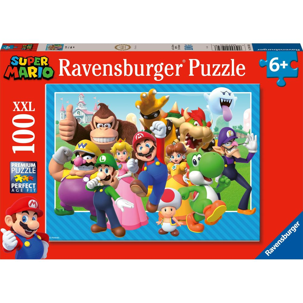 Puzzle Ravensburger Super Mario: Mario, Luigi, Peach, Yoshi, Donkey Kong, Bowser, Boo.