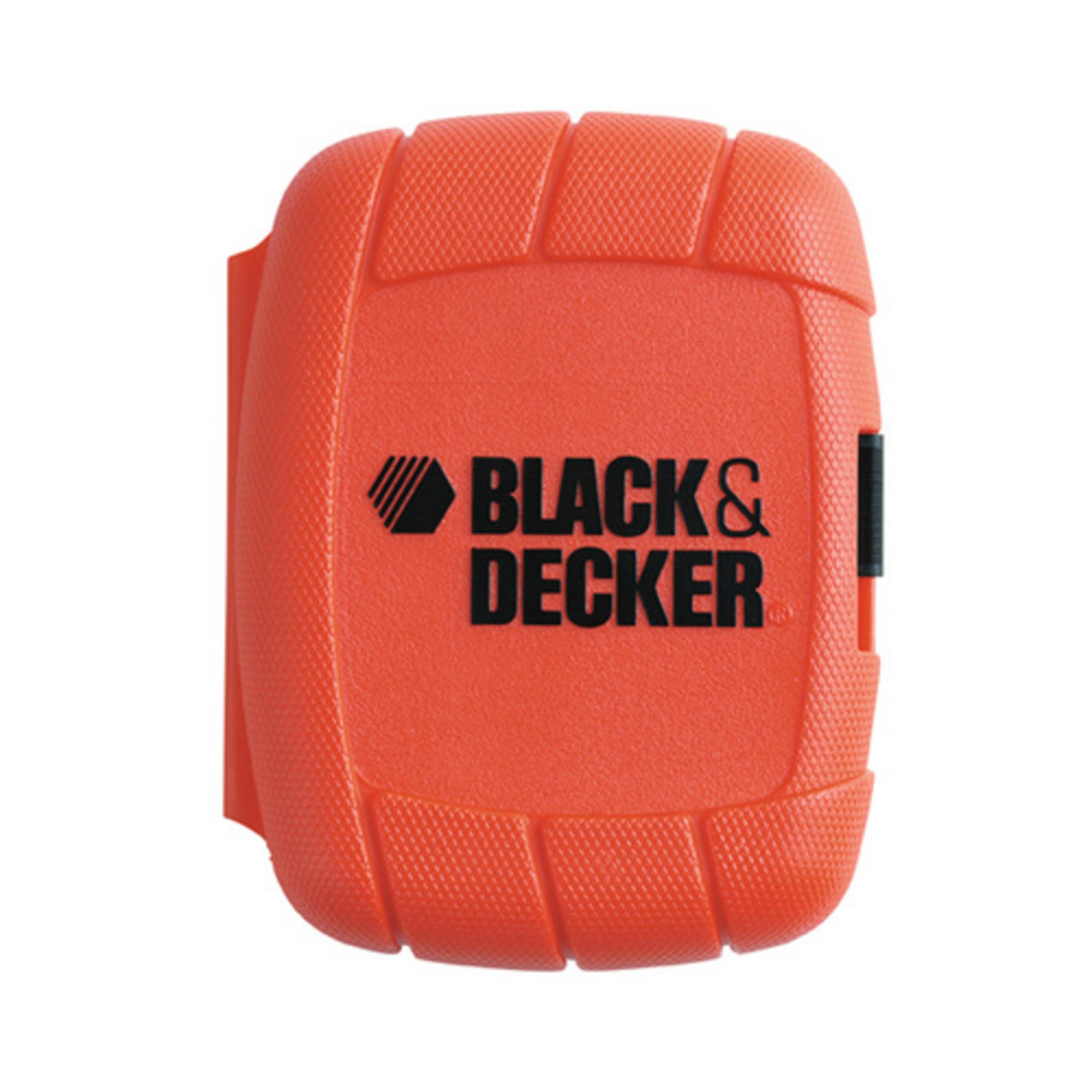 Orange Black & Decker Gehäuse mit strukturiertem Muster und Logo.