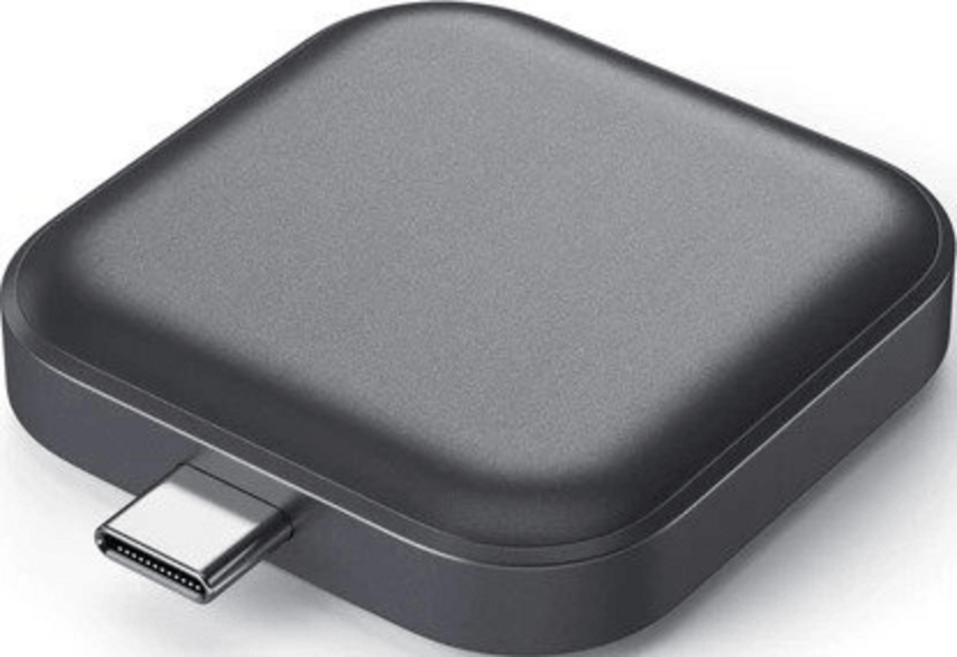 Szary adapter USB-C z metalowym złączem.