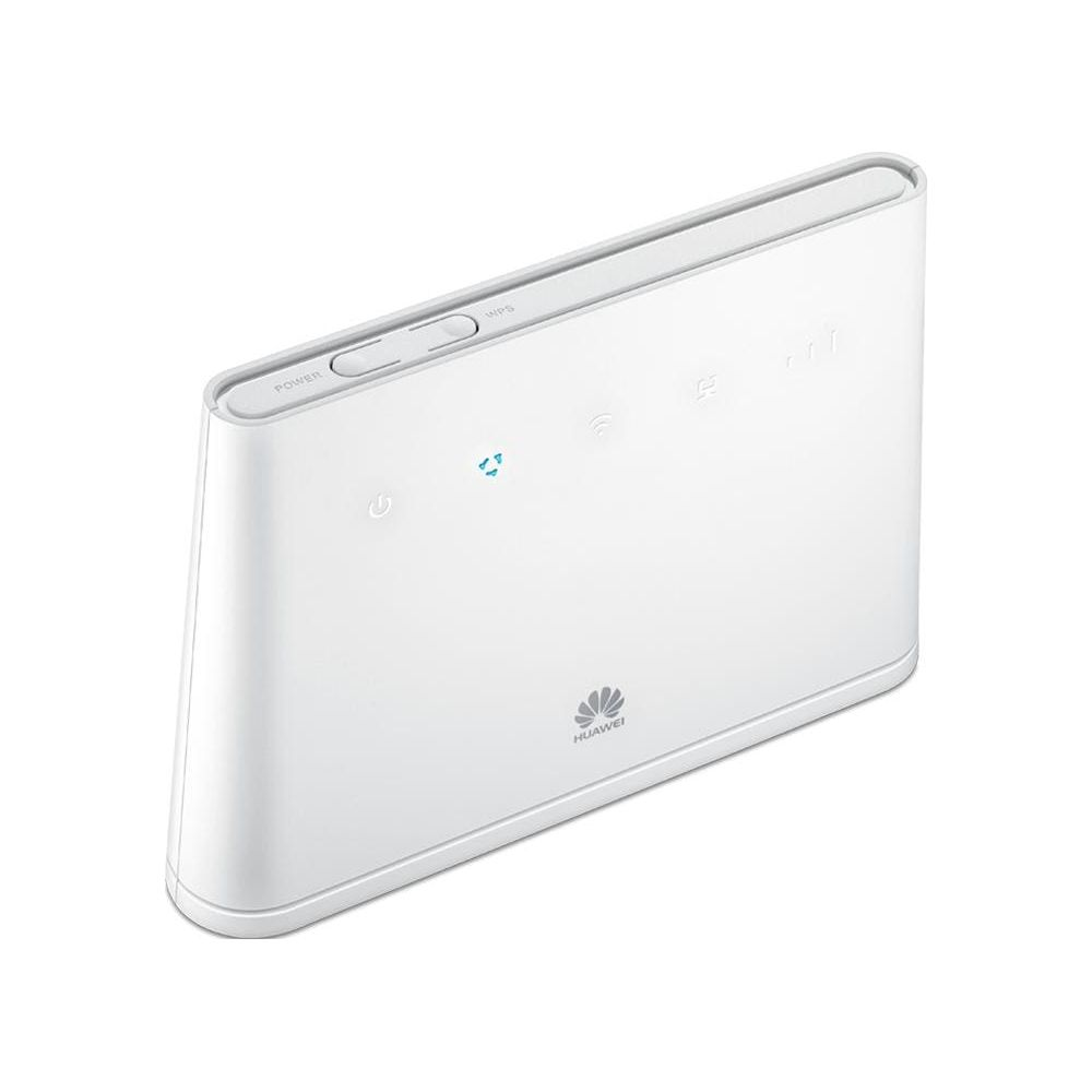 Białe mobilne urządzenie Huawei WiFi hotspot z przyciskami zasilania i WPS.