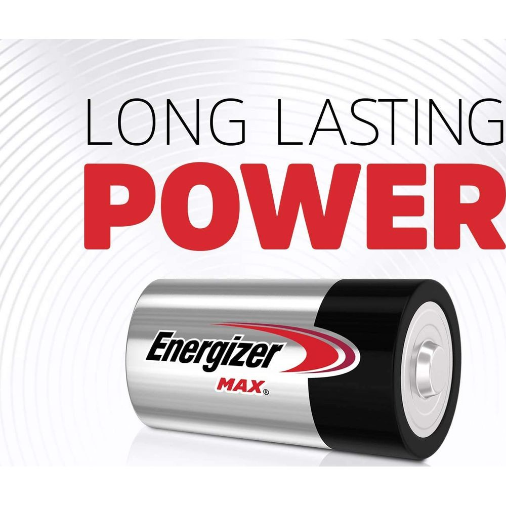 Bateria Energizer Max z napisem 'LONG LASTING POWER'.