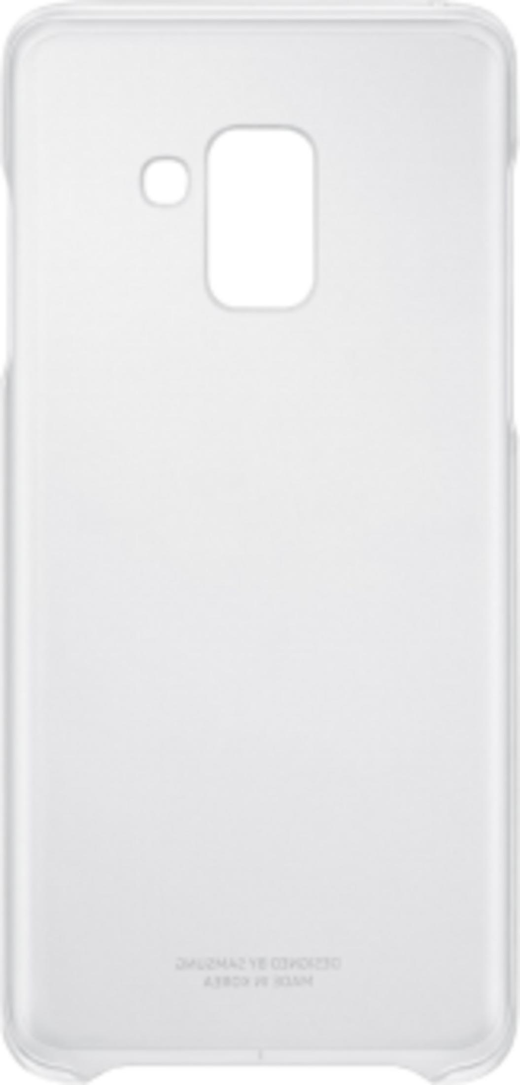 Funda transparente para teléfono con recortes para cámara y flash.