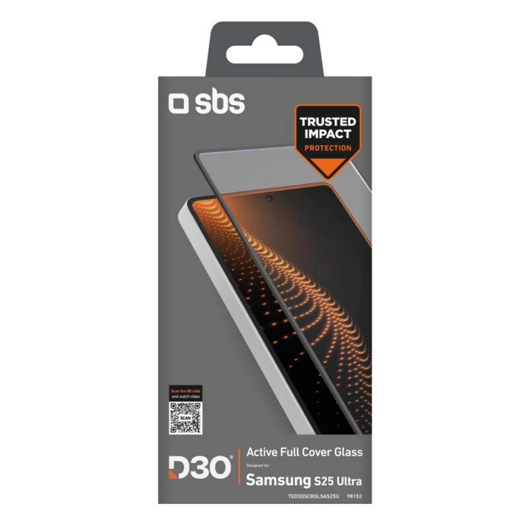 Opakowanie ochraniacza ekranu Samsung S25 Ultra z logo D30.