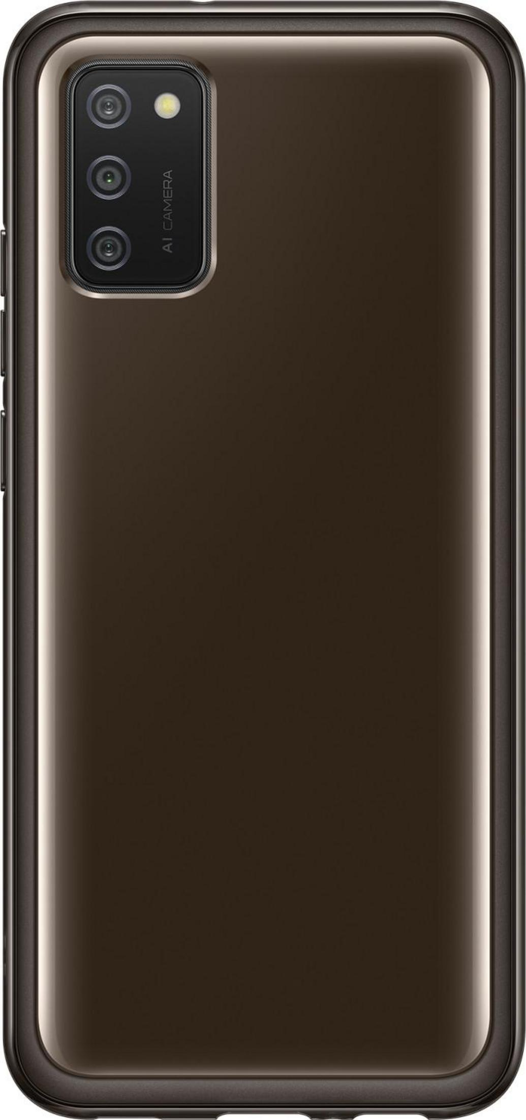 Dunkelbraunes Smartphone mit Dreifachkamera und Blitz.